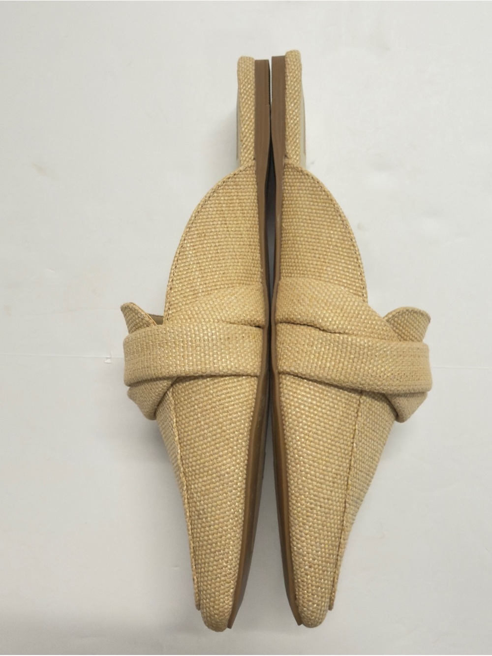 Dolce Vita Clarice Beige Woven Knot Mules - Size 7 - Picture 8 of 12